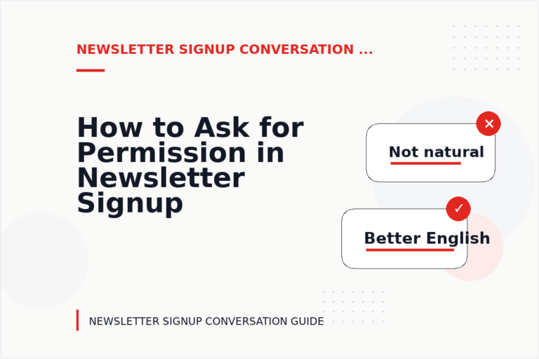 How to Ask for Permission in Newsletter Signup Conversation English How to Ask for Permission in Newsletter Signup Conversation English