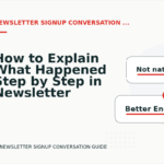 How to Explain What Happened Step by Step in Newsletter Signup Conversation English