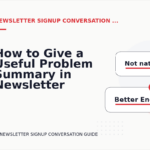 How to Give a Useful Problem Summary in Newsletter Signup Conversation English